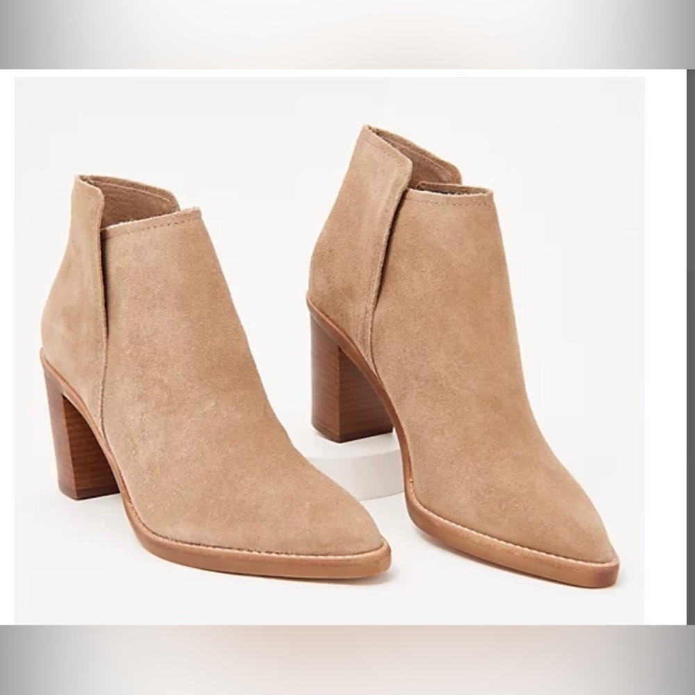 DOLCE VITA SPADE LEATHER SUEDE BOOTIES 10 NEW